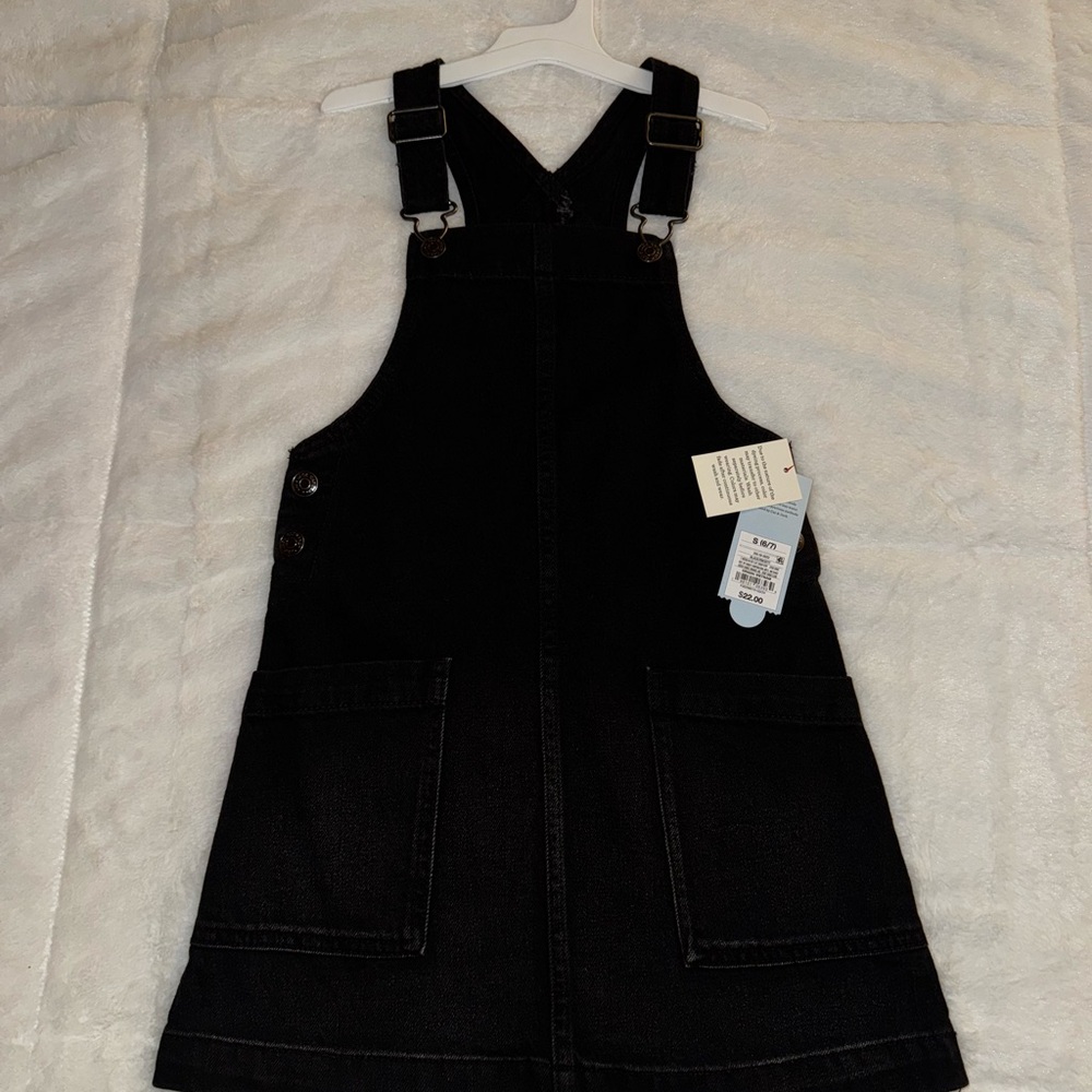 Cat & Jack Black Jean Dress with pockets.